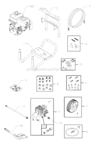 Part Location Diagram of 208305GS Briggs and Stratton MANUAL, Operators, Spanish